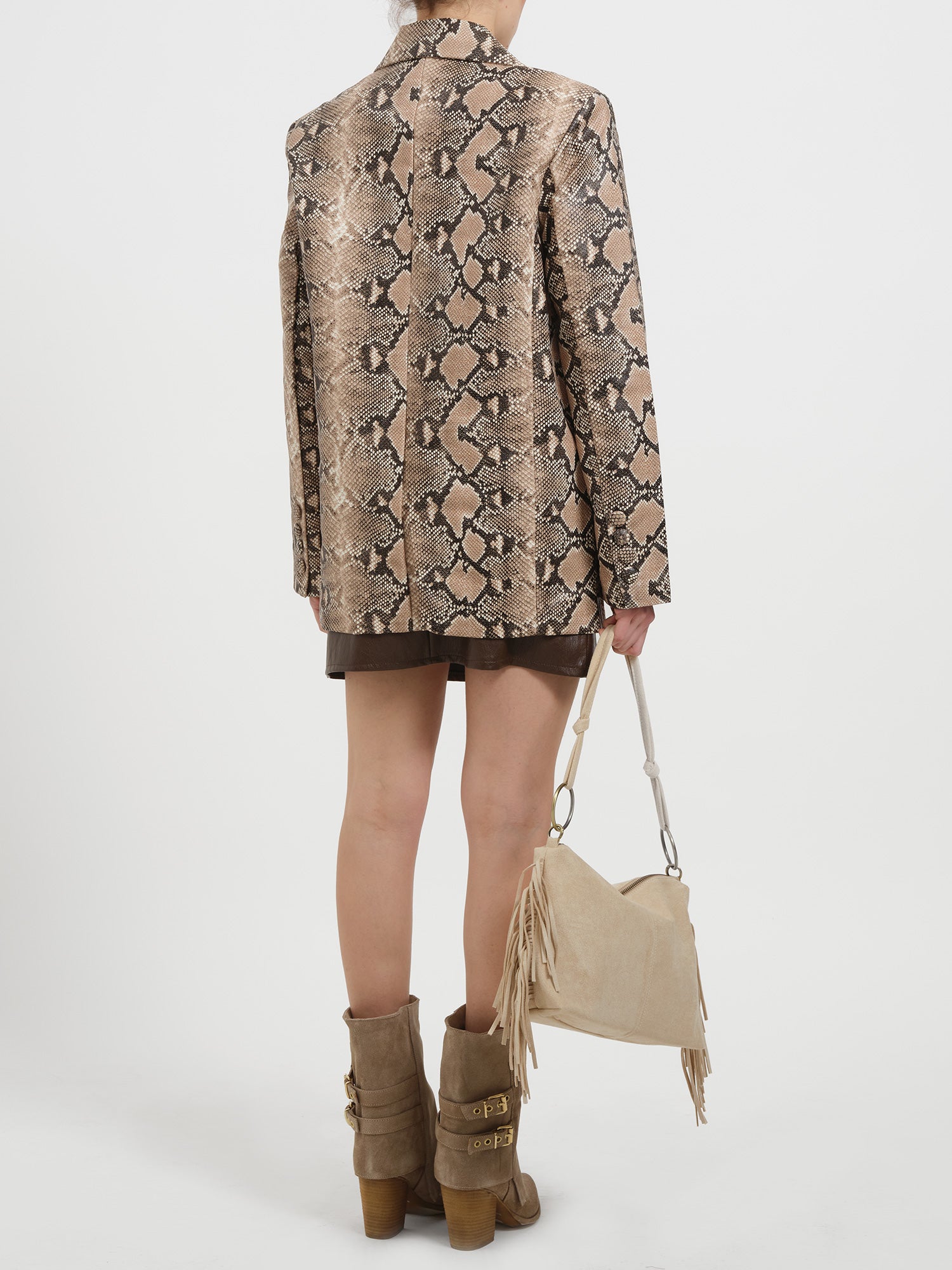 Blazer in ecopelle effetto serpente