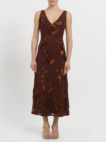 Abito in tulle con ricami floreali