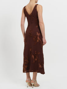 Abito in tulle con ricami floreali