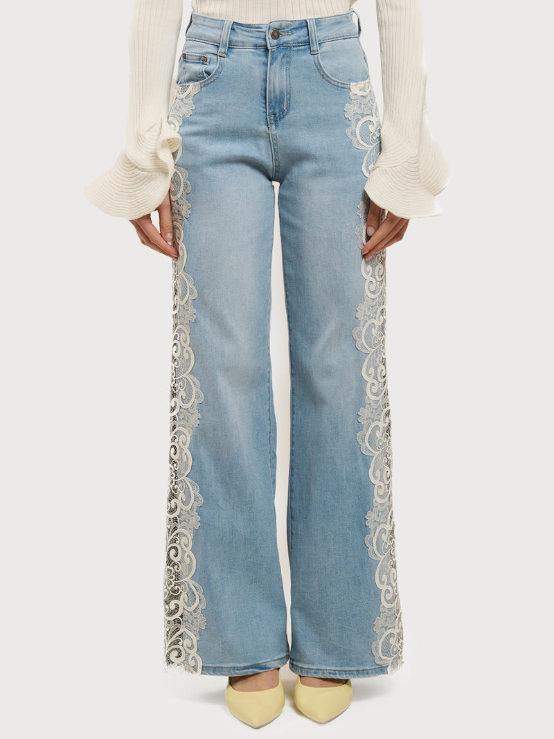 Jeans con pizzo