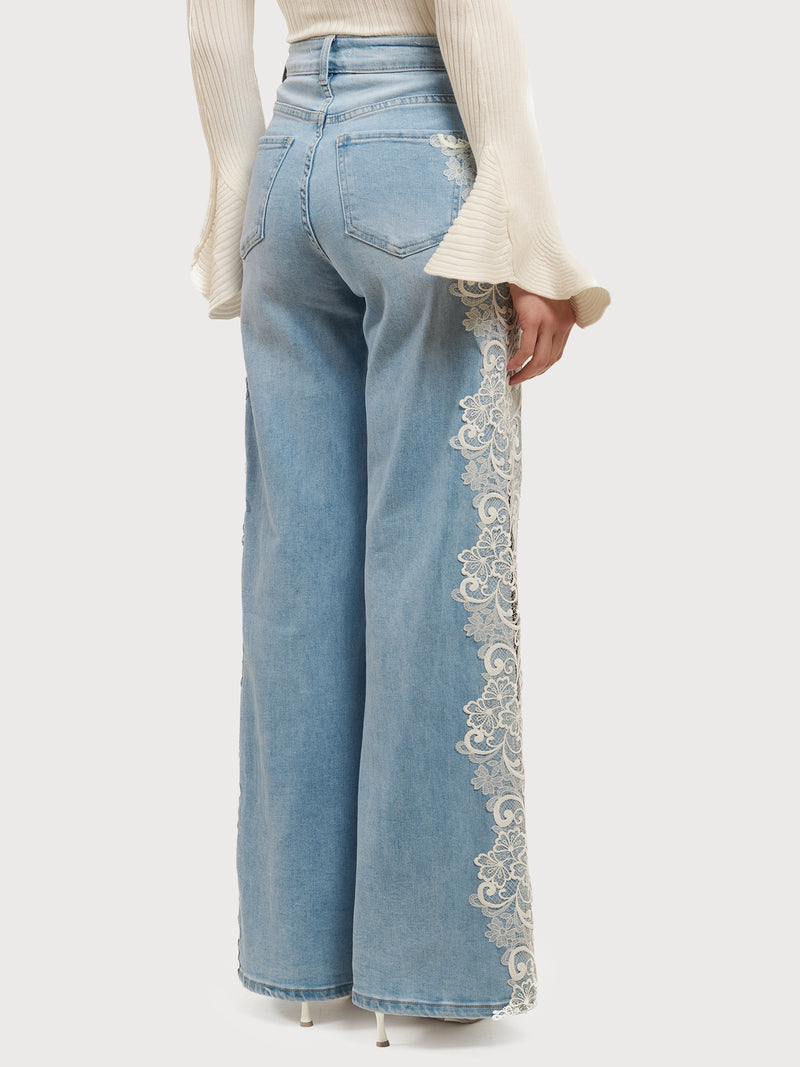 Jeans con pizzo