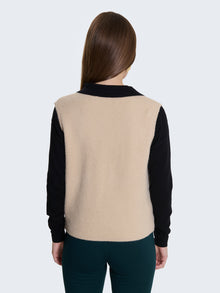 Gilet in maglia con ricami in ciniglia