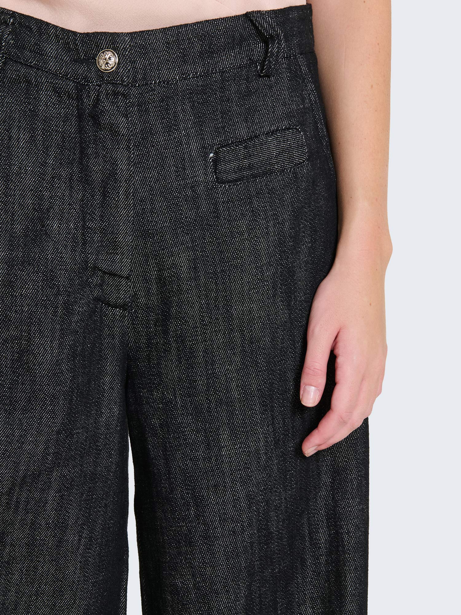 Pantaloni palazzo in denim