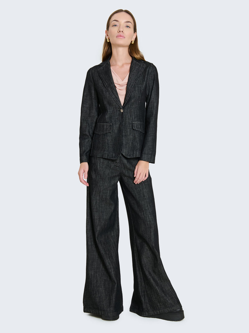 Pantaloni palazzo in denim