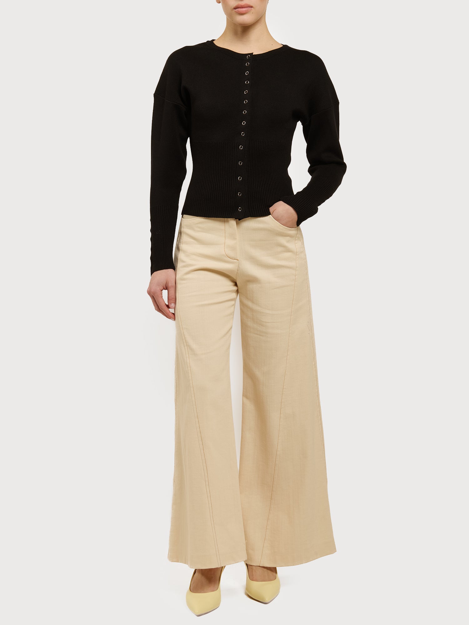 Maglia avvitata con bottoncini