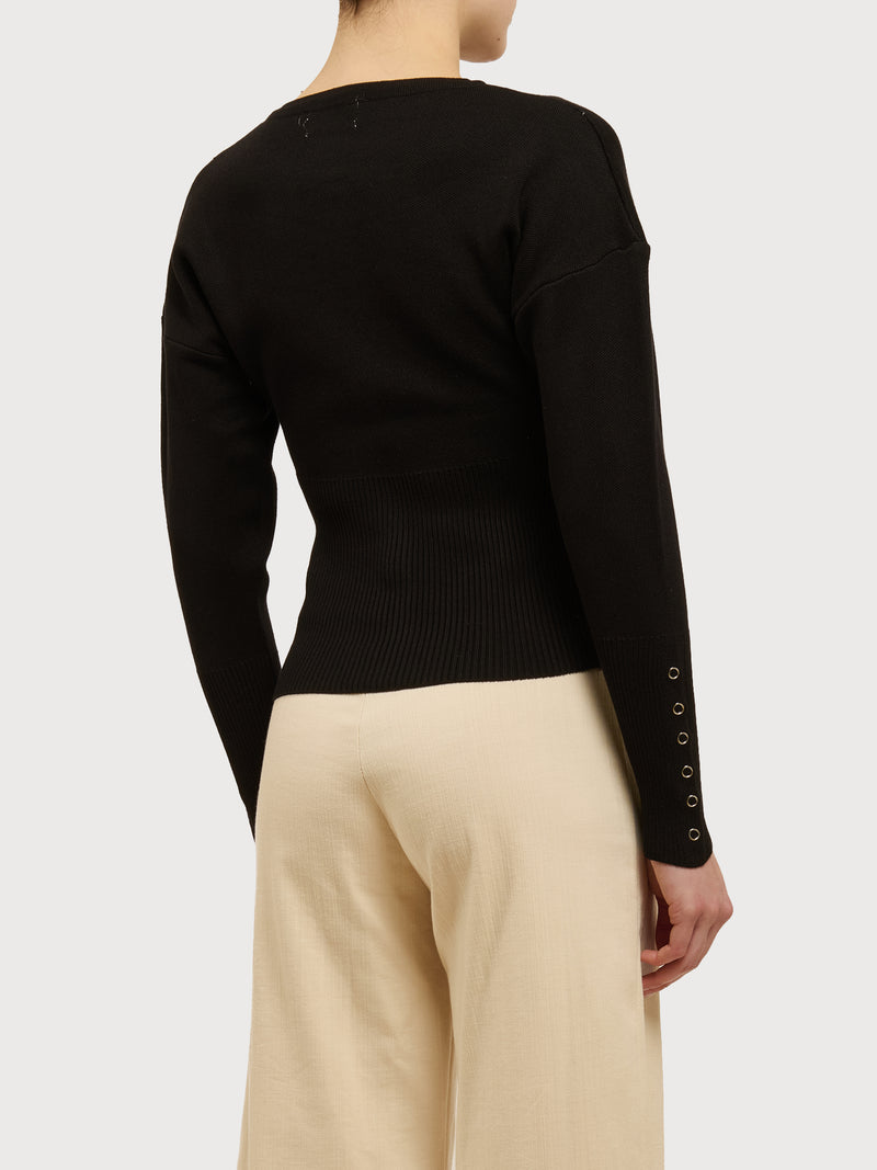 Maglia avvitata con bottoncini