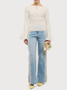 Maglia maniche petalo