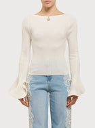 Maglia maniche petalo