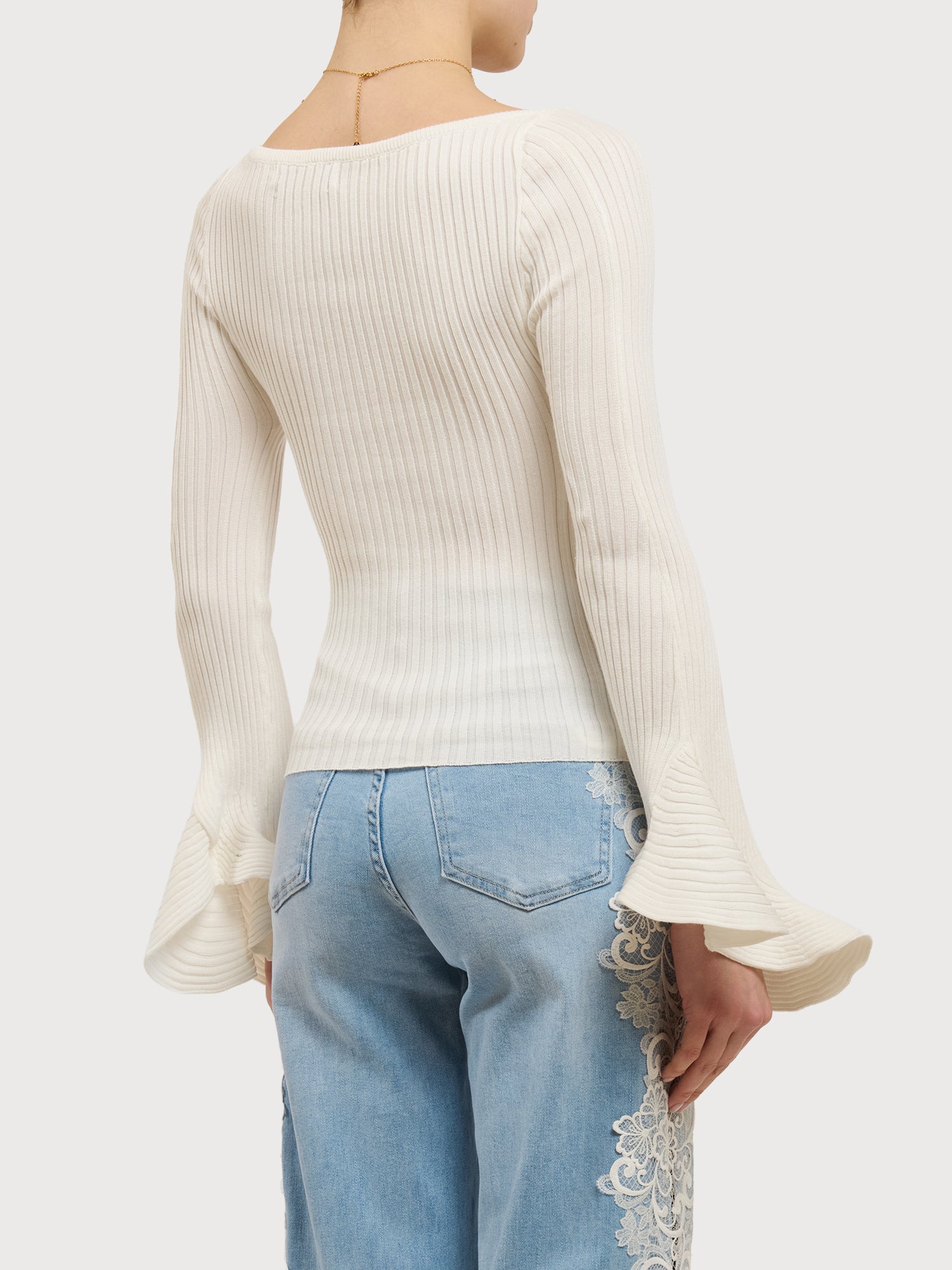 Maglia maniche petalo