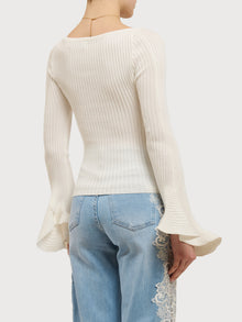 Maglia maniche petalo