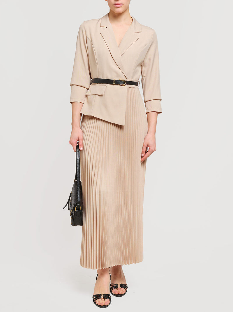 Abito con gonna plissè