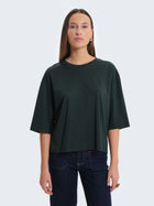 T-shirt boxy con maniche a tre quarti