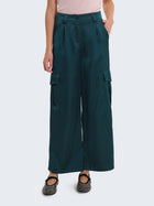 Pantaloni cargo in raso