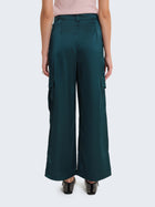 Pantaloni cargo in raso