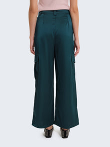 Pantaloni cargo in raso