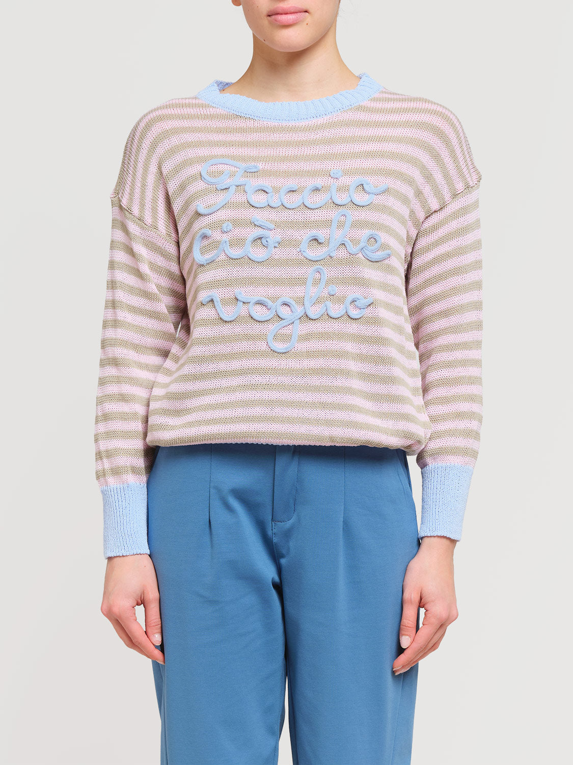 Maglioncino in cotone "Faccio ciò che voglio"