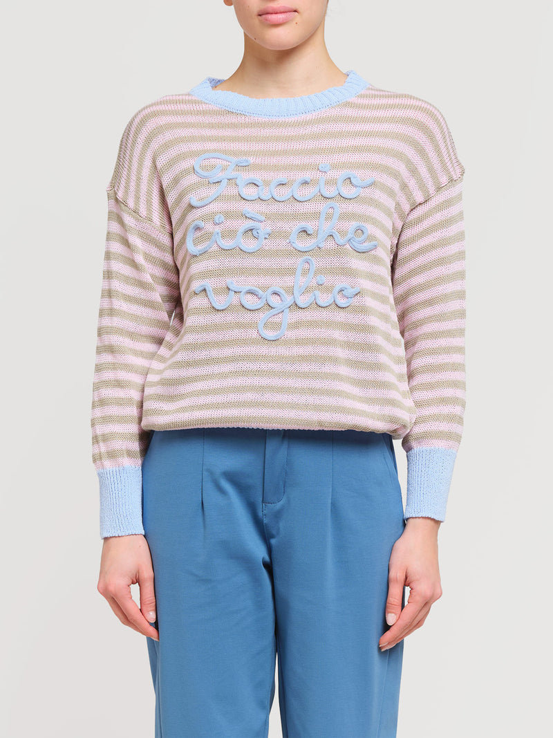 Maglioncino in cotone "Faccio ciò che voglio"