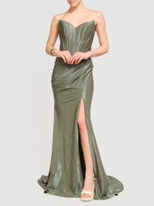 Abito lungo con corpetto