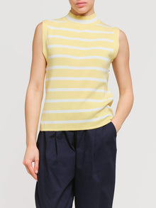 Lupetto a righe senza maniche