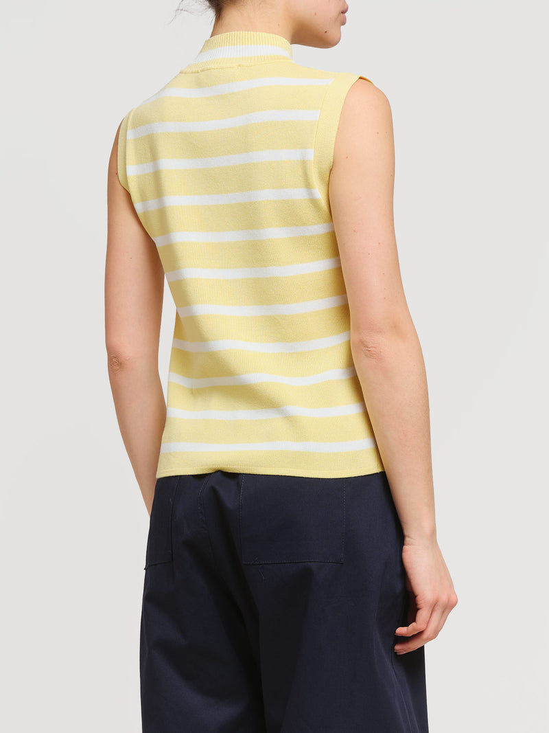 Lupetto a righe senza maniche