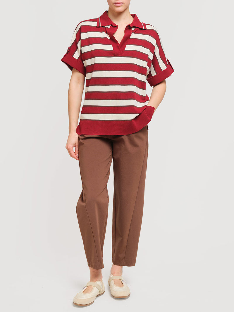 Maglia polo a righe