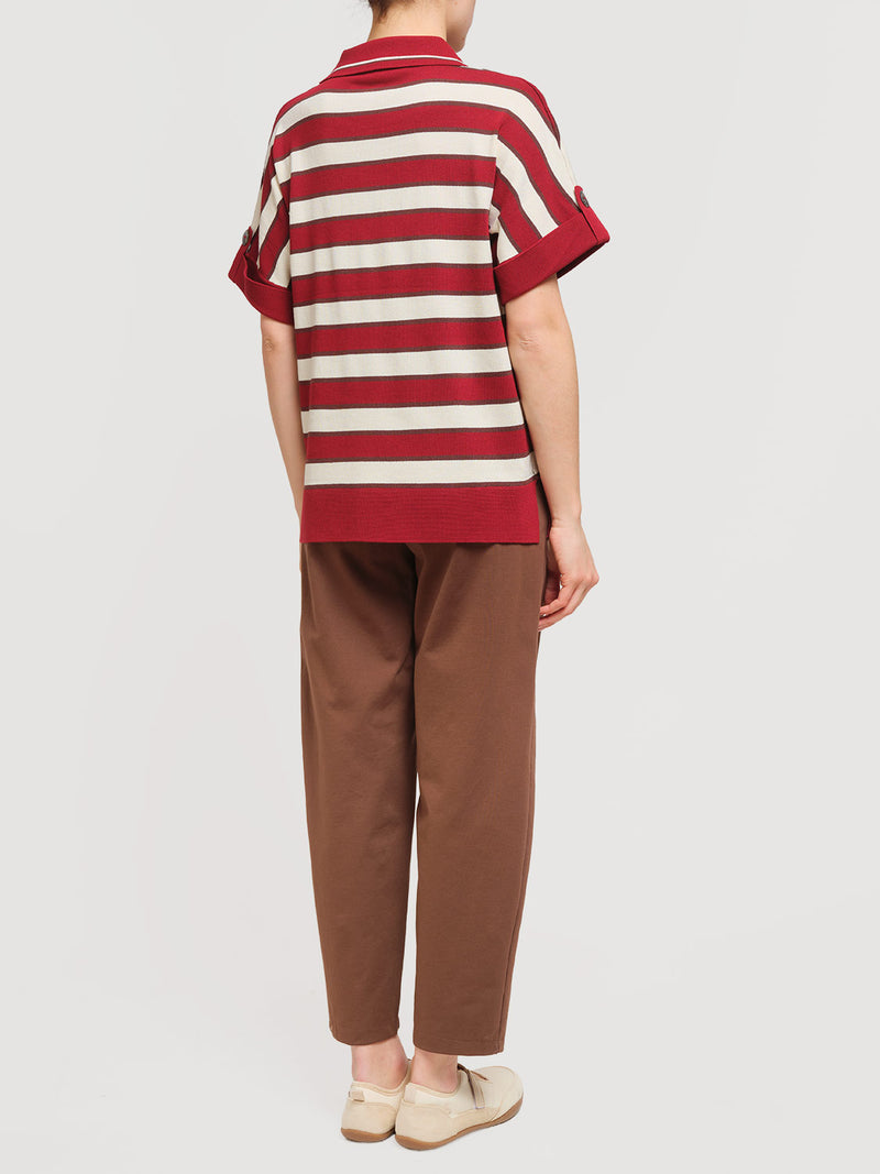 Maglia polo a righe
