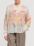 Camicia coreana con stampa floreale