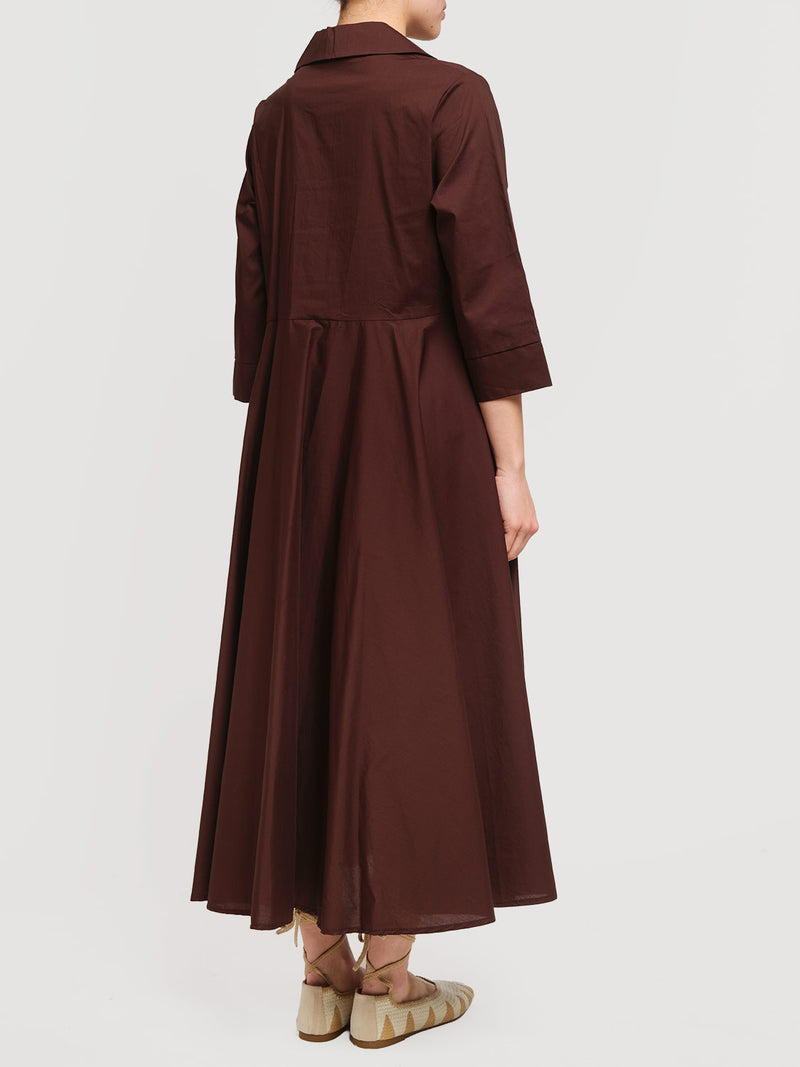 Abito in cotone con fusciacca