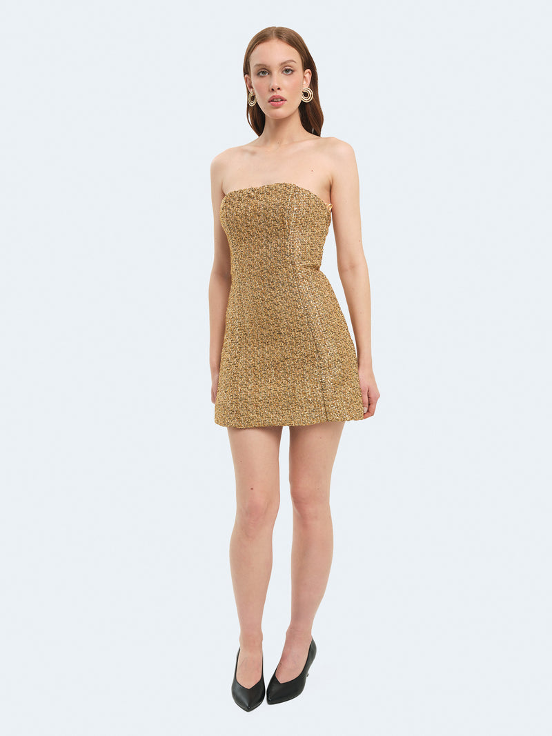 Mini abito laminato