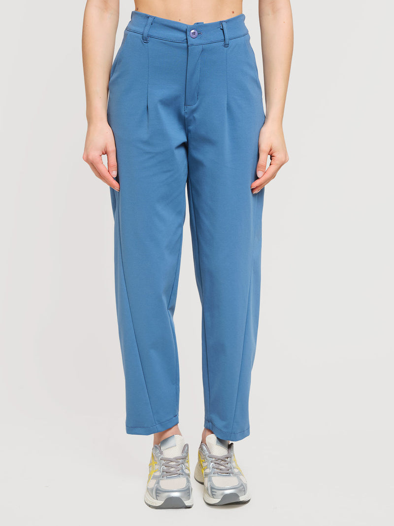 Pantaloni barrel punto milano