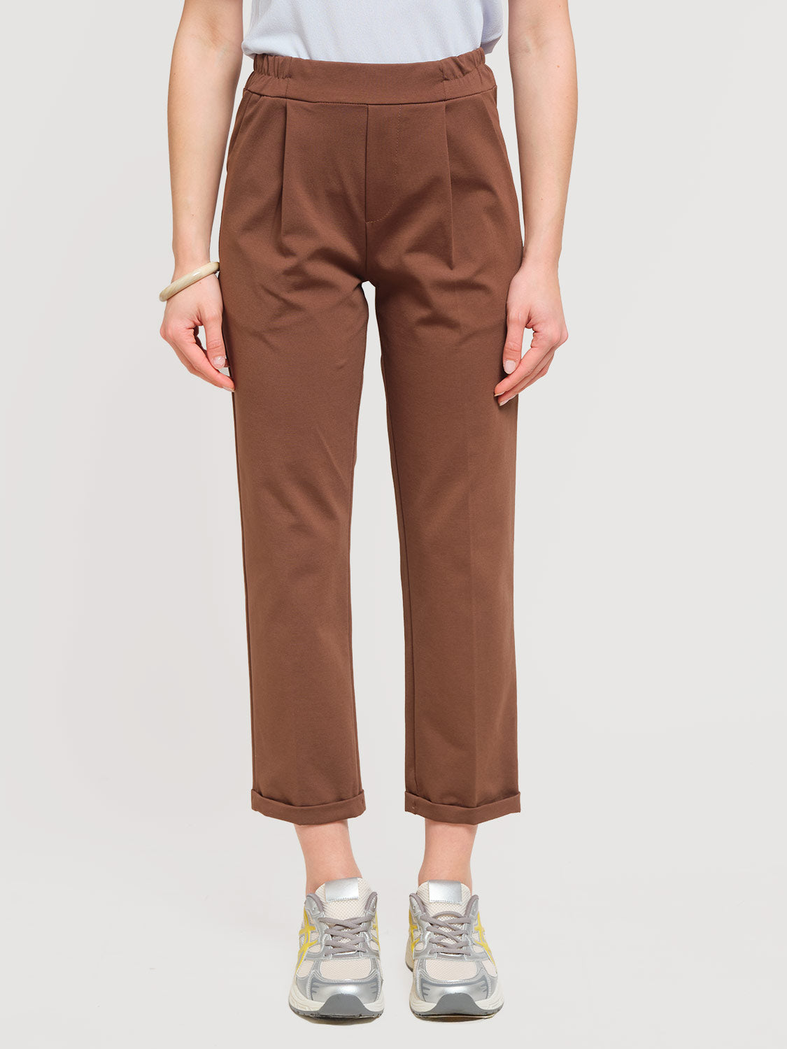 Pantaloni carota punto milano