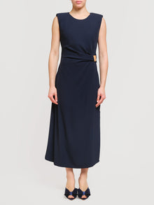 Abito midi con dettaglio gioiello