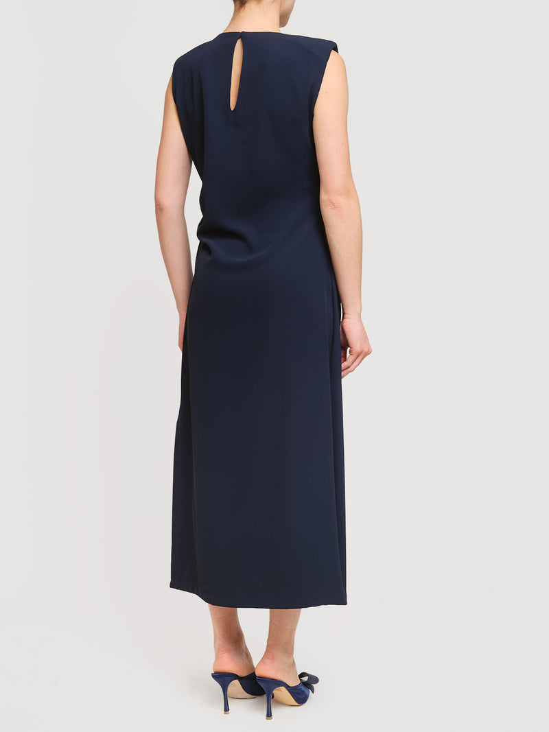 Abito midi con dettaglio gioiello