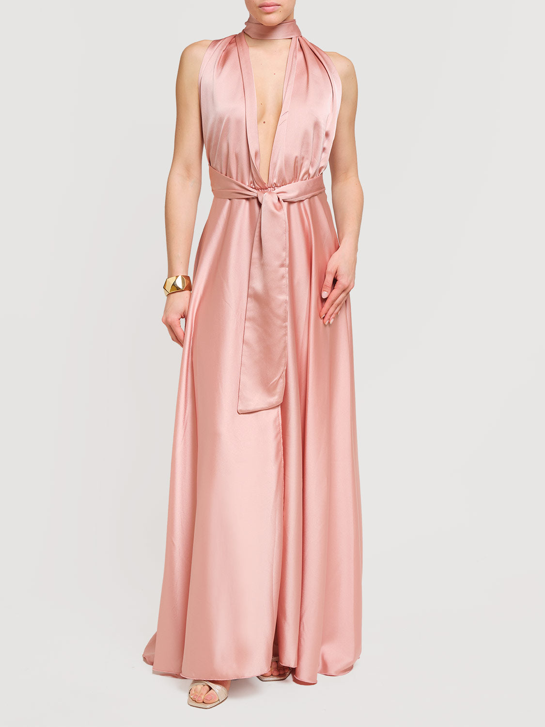 Abito trasformer in raso